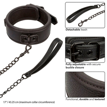 Set Collare e Guinzaglio in Metallo Nocturnal: Eleganza e Controllo
